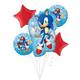 Premium Sonic the Hedgehog 2 Foil Balloon Bouquet with Balloon Weight, 13pc